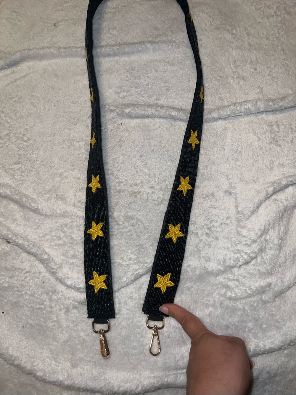 Shiraleah gold beaded star purse strap by anthropology